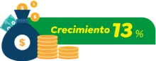 Crecimiento del 13
