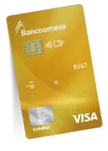Nueva Tarjeta Crédito Bancoomeva Visa Oro (Amarilla/Dorada)