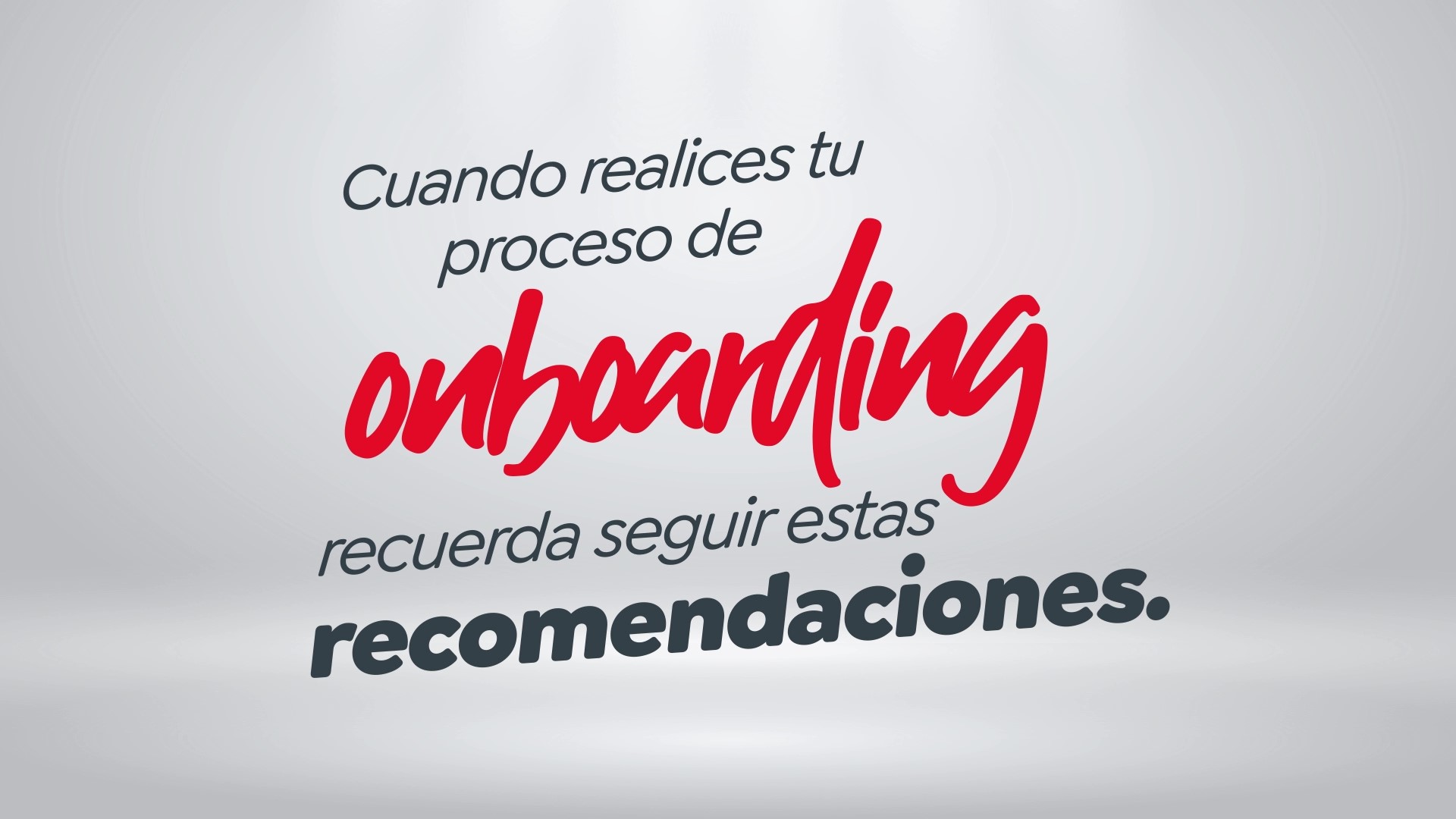 Recomendaciones para el onboarding